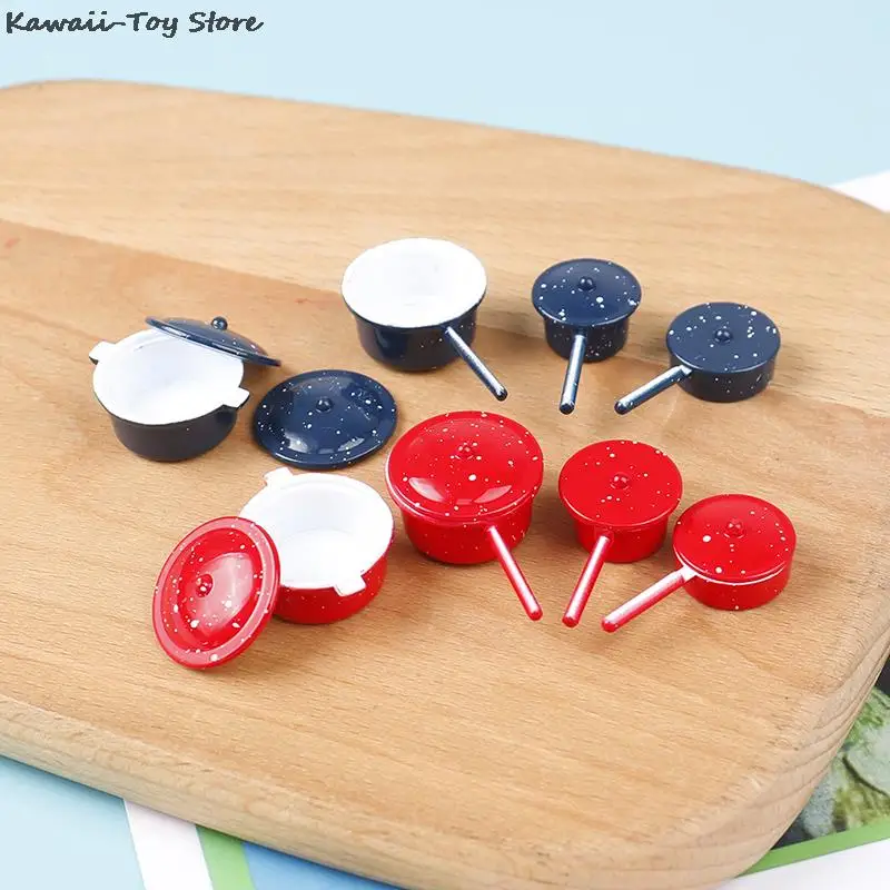 

1Set 1:12 Dollhouse Miniature Cooking Pot Boiler Frying Pan Doll Kitchen Utensil