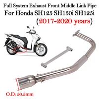 slip on motorcycle exhaust full system modified front middle link pipe escape muffler for honda sh125 sh150i sh125i 2017 2020