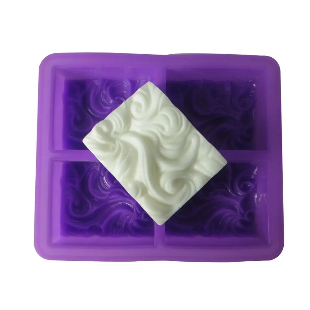Abstract Pattern Silicone Soap Mold Handmade DIY Craft Wave Rectangular Molds for Making Home Dec | Дом и сад