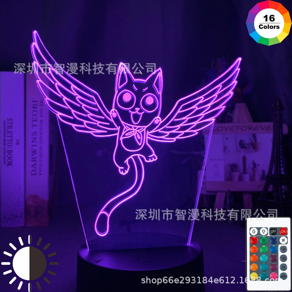

Anime Fairy Tail Naz 3D Night Light LED Creative Bedroom Decoration Light Gifts for Kids
