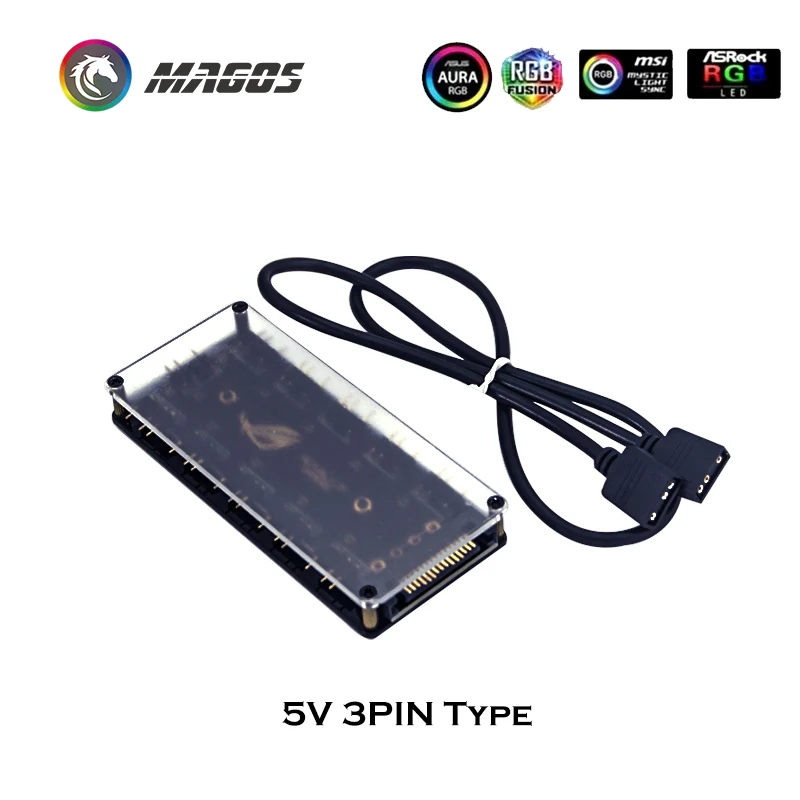 RGB разветвитель для материнской платы 12 В 4 контакта или 5 3 (SATA Блок питания) с