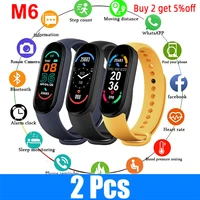 2pc m6 smart band b6 globle version smart watch men women fitness bracelet fitpro watch heart blood pressure my m6 smartband