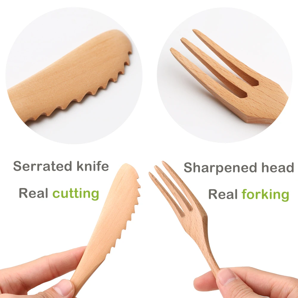 Экологичная столовая посуда из высококачественного Бука кухонная набор