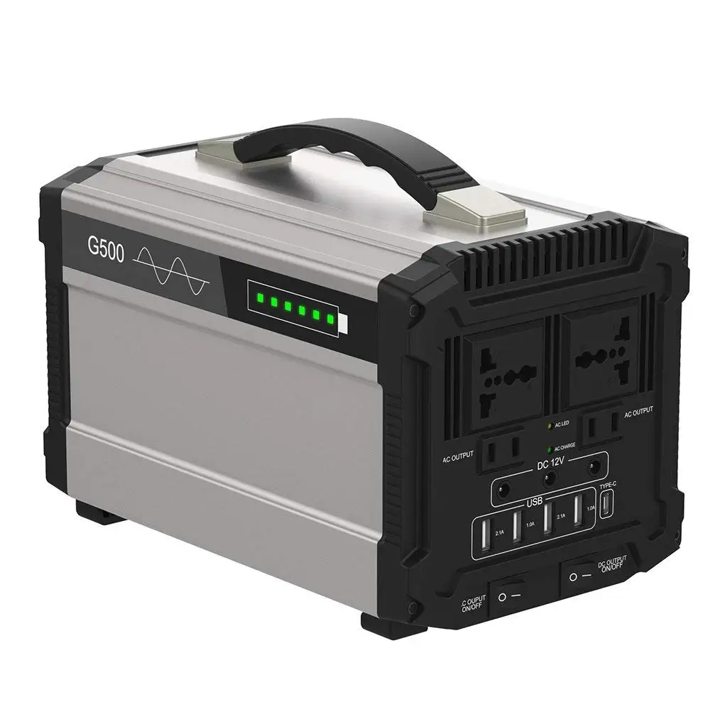 Портативная электростанция переменного тока 500 Вт источник питания солнечный