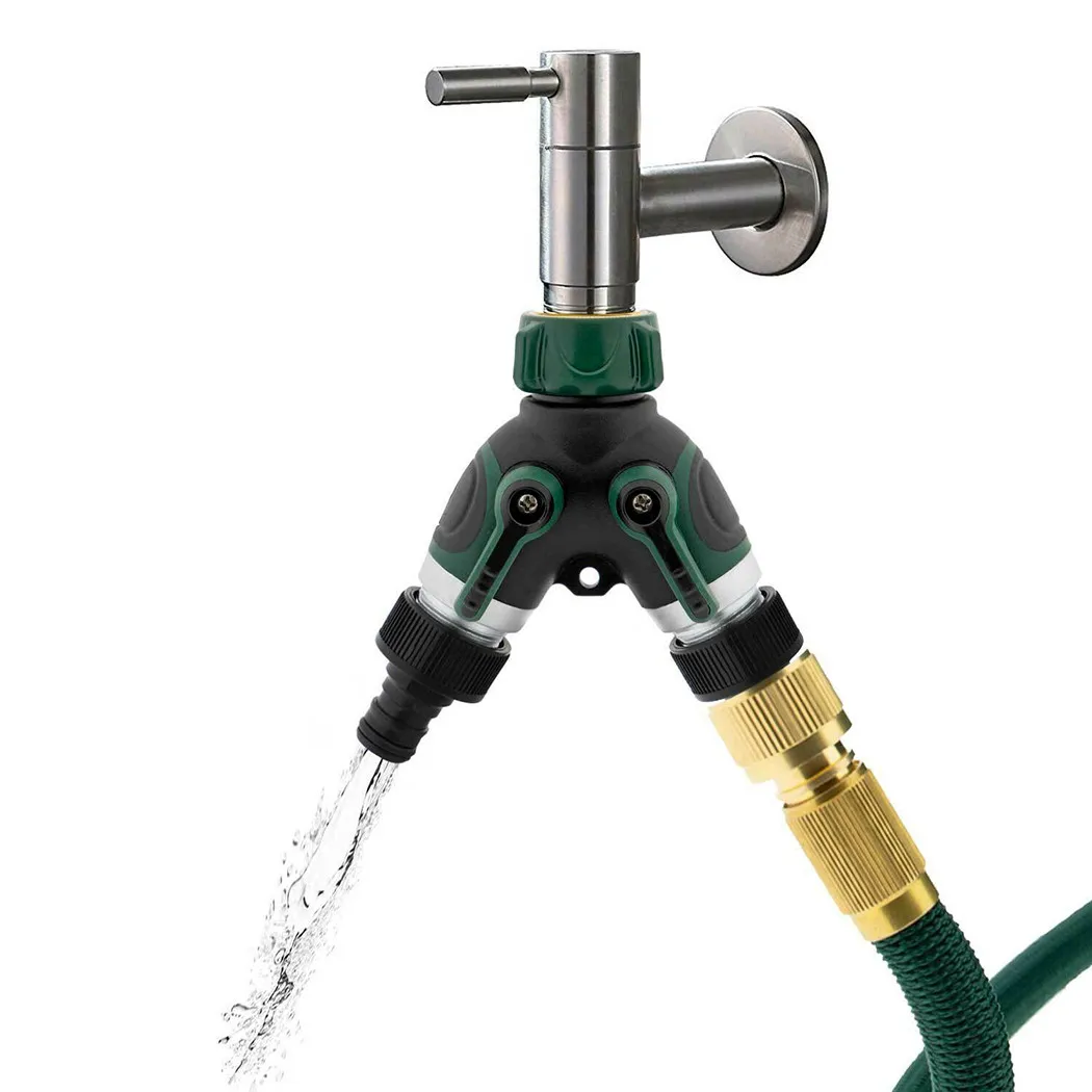

2 Way Connector Kit 3/4'' Accessories Adjustable Connector Garden Hose