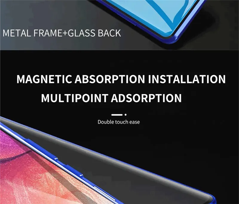 Поглощение электромагнитных волн металлические чехолы для samsung Galaxy A10 A20 A30 A40 A50 A60 A70 A80 A90 чехол двухсторонняя, для стекла 360 противоударный