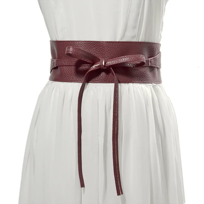 Женский широкий пояс с бантом женский эластичный пряжкой ремень Эластичные