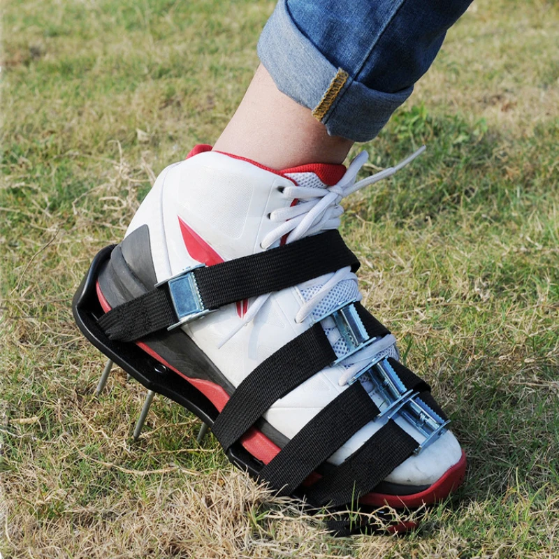 

1 Pair of Lawn Aeration Shoelaces, 26 Loose Nails, Loose Arable Land on The Lawn, Weeding Sandals, Gardening and Cleaning Tools