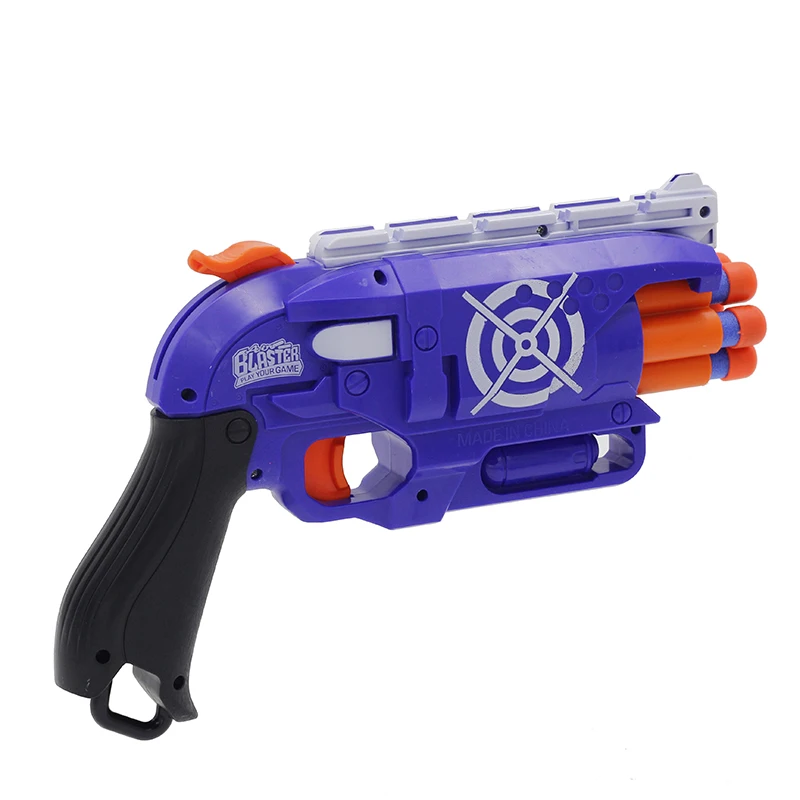 Новое поступление ручной 6 Shot револьвер мягкая пуля пистолет для Nerf пули