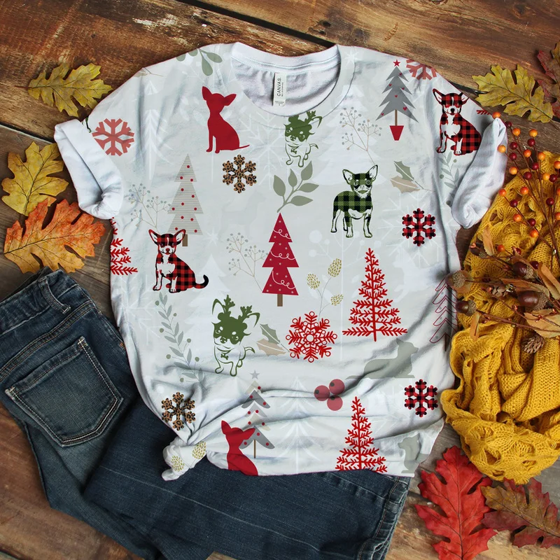 

2021 New Arrival Men T Shirt 3D Digital Full Printing Cotton Dog Short Sleeve Hip Hop Outdoor Women Tees