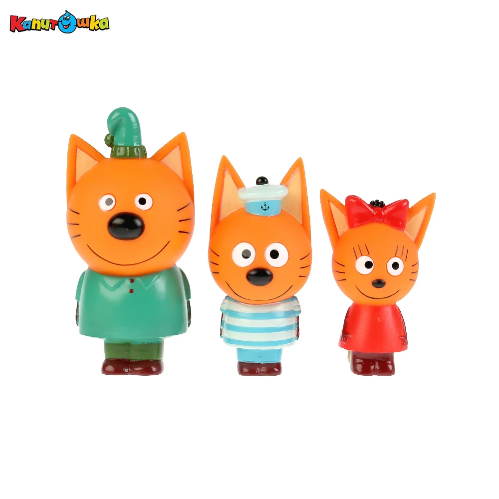 Набор из 3 х игрушек для ванной Капитошка герои мультфильма Три кота Компот