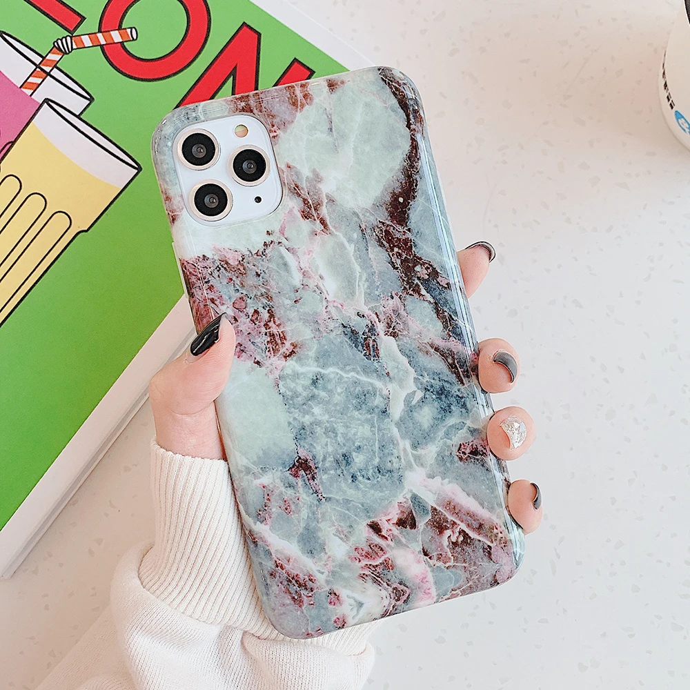 LOVECOM Retro Classic Marble Phone Case For iPhone 11 Pro Max XR XS 7 8 6 6s Plus X Glossy Soft IMD Back Cover Cases | Мобильные