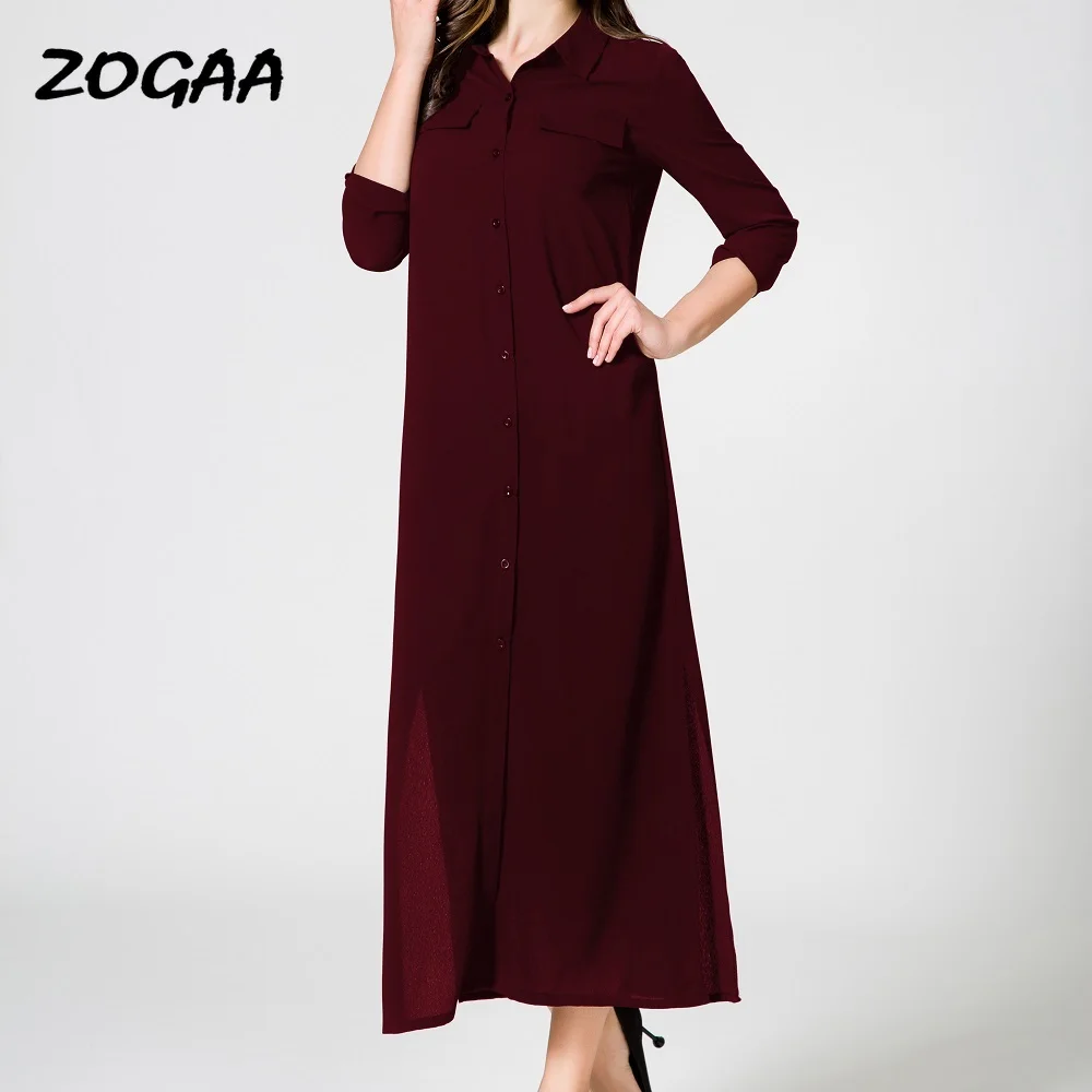 Женское платье макси ZOGAA летнее повседневное пляжное платье-футболка вечерние