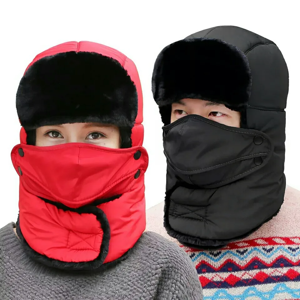 Мужские наушники зимняя шапка женская маска для езды на лыжах среднего возраста