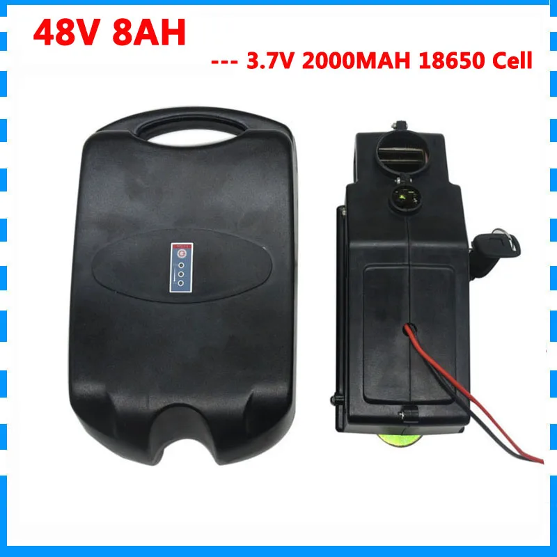Свободная таможенная пошлина 500W 48 V Аккумуляторный отсек для электрического велосипеда 48 V 8AH литий-ионные аккумуляторы используют 3,7 V 2000 мАч 18650 ячейки с 2A Зарядное устройство