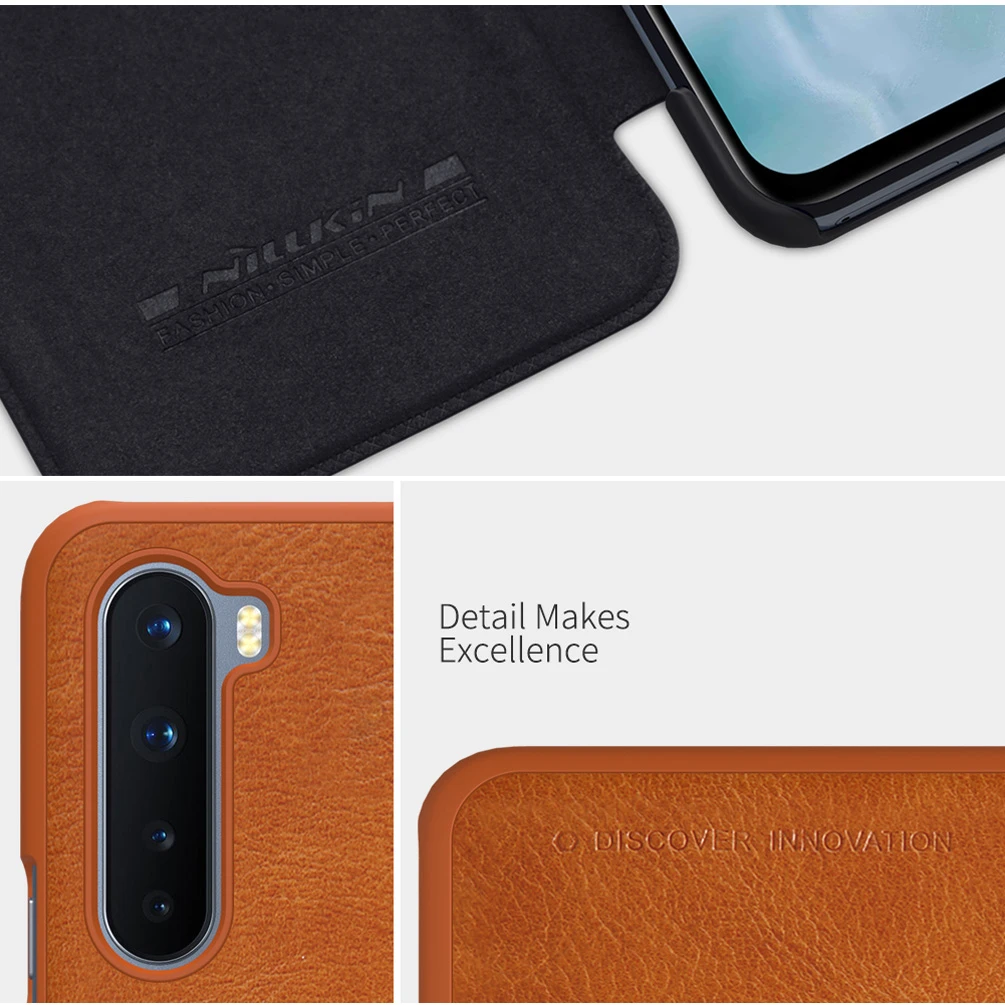 

For Oneplus Nord Case Nillkin Qin PU Luxury Flip leather back cover For Oneplus Z wallet case For Oneplus 8 Nord 5G