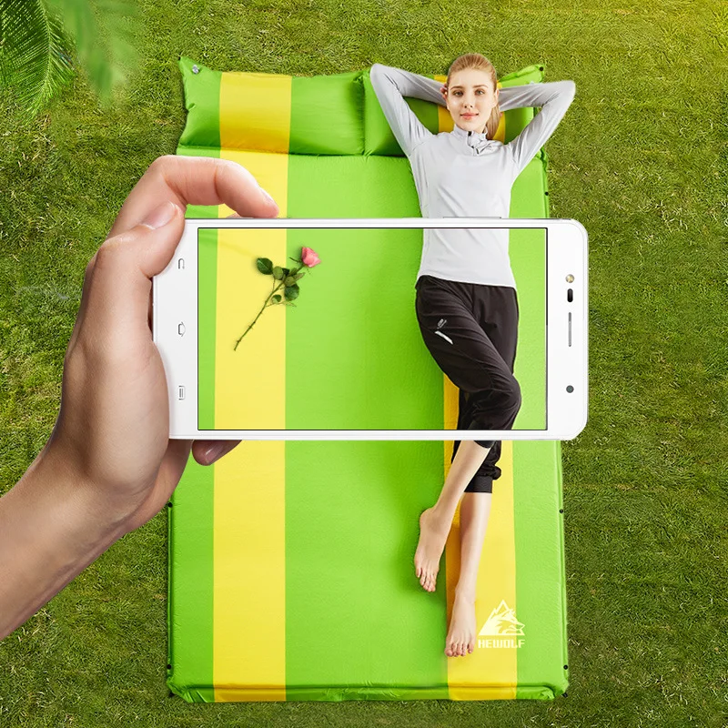 Автоматический Надувной походный коврик Hewolf на 1-2 человека с воздушной подушкой