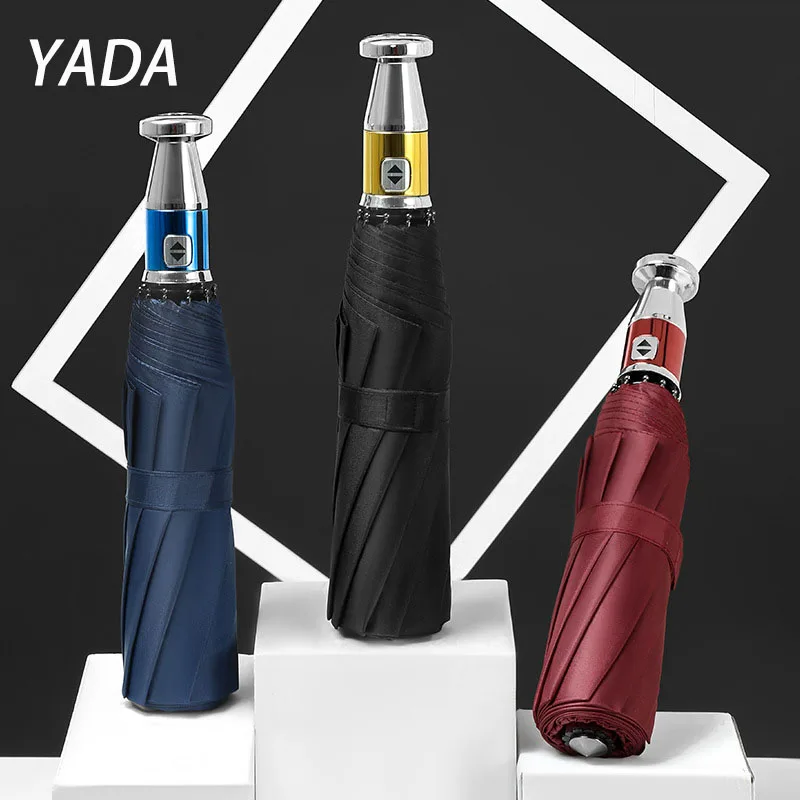 

YADA 10 Bones Automatic Business Men Umbrella Sunny And Rainy Anti-UV Umbrella For Women Windproof Travel Umbrellas YS210027