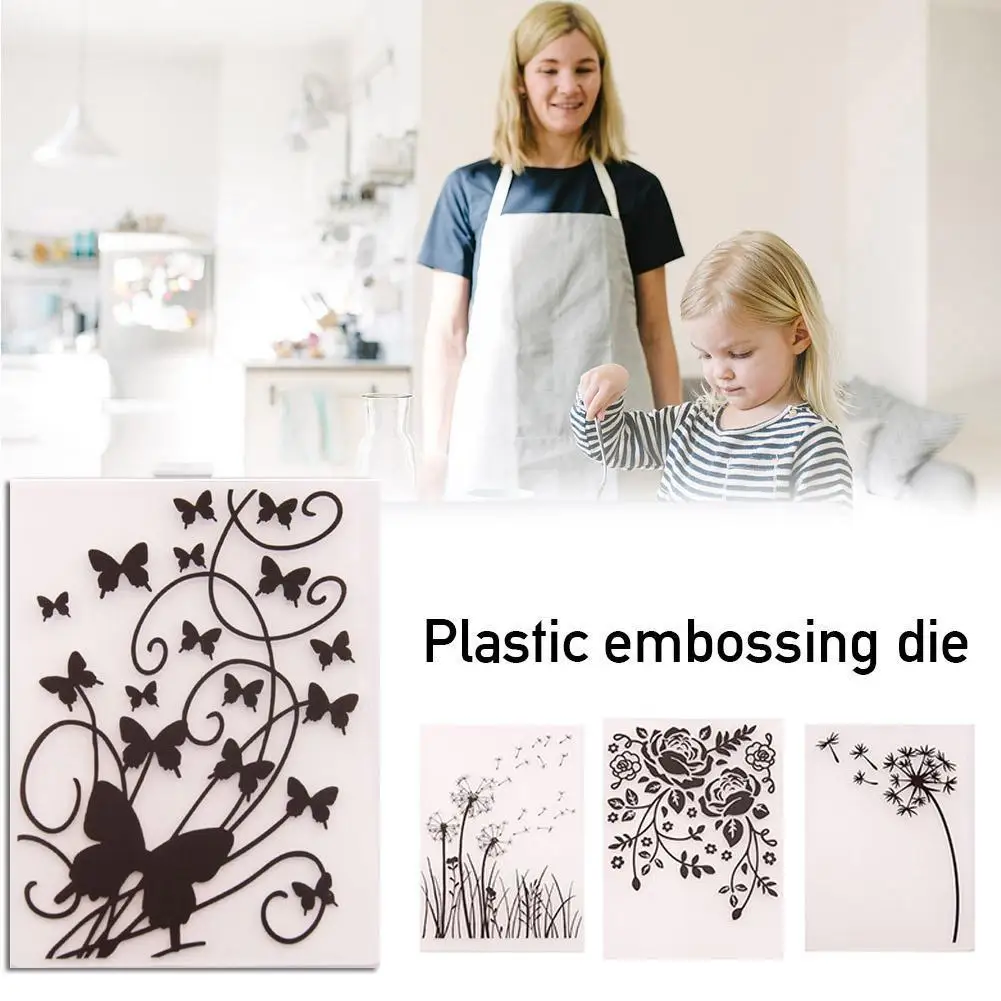 Пластиковая папка для тиснения пластина Бабочка Одуванчик украшение