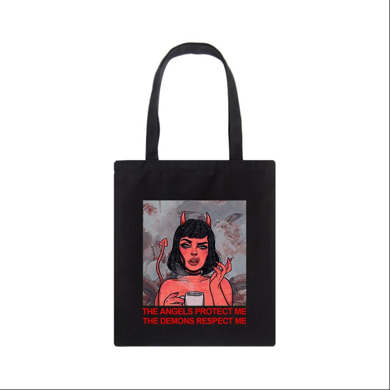 Женская Холщовая Сумка Harajuku Повседневная Свободная винтажная вместительная