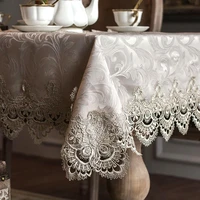 tablecloth little gray europe luxury embroidered table dining table cover cloth lace coffee table flag cushion cover set hm322a