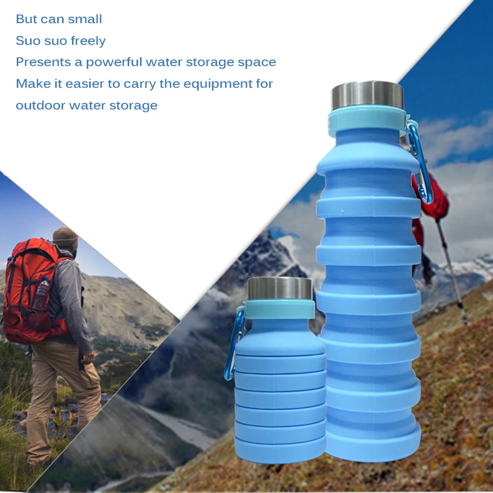 

Портативная силиконовая бутылка, 500 мл