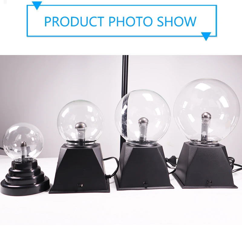 Novelty Magic Crystal Plasma Ball Touch Lamp 3/4/5/6 inch 220V Glass Sphere Lighting ball Light Table | Освещение