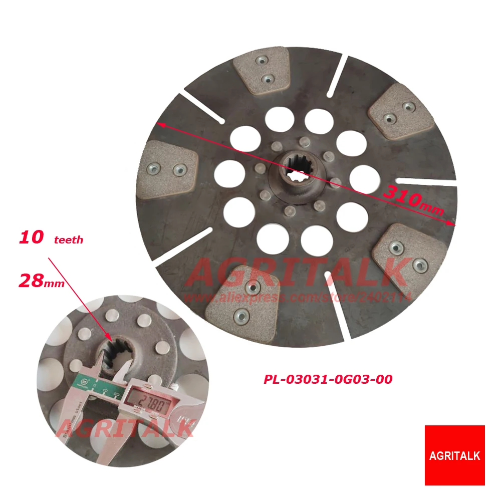 

Assistant clutch driven plate for Foton TD904 with 12 inch Luk brand clutch,part code: L-03031-0757-04 / PL-03031-0G03-00