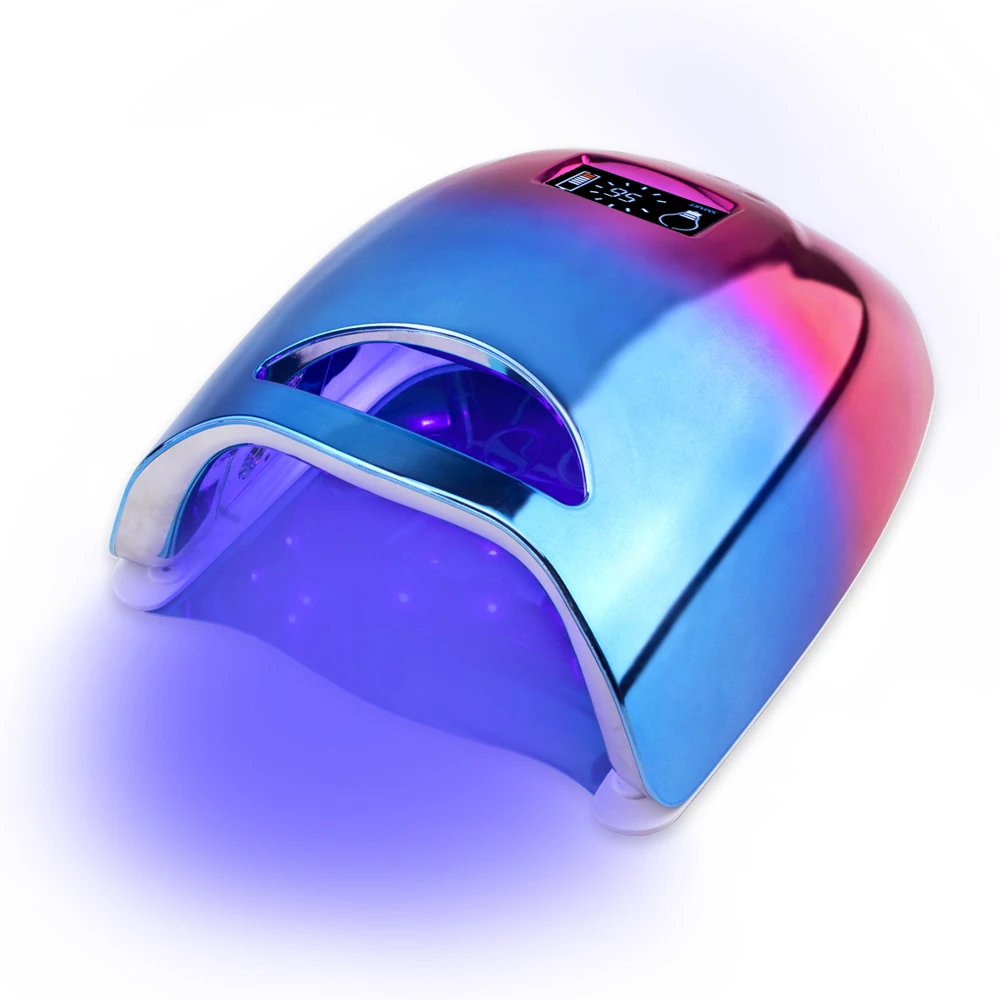 

2021 New arrival 48w Pro Cure Dual Light gel UV nail Lamp rechargeable Cordless gradient color with customized private LOGO