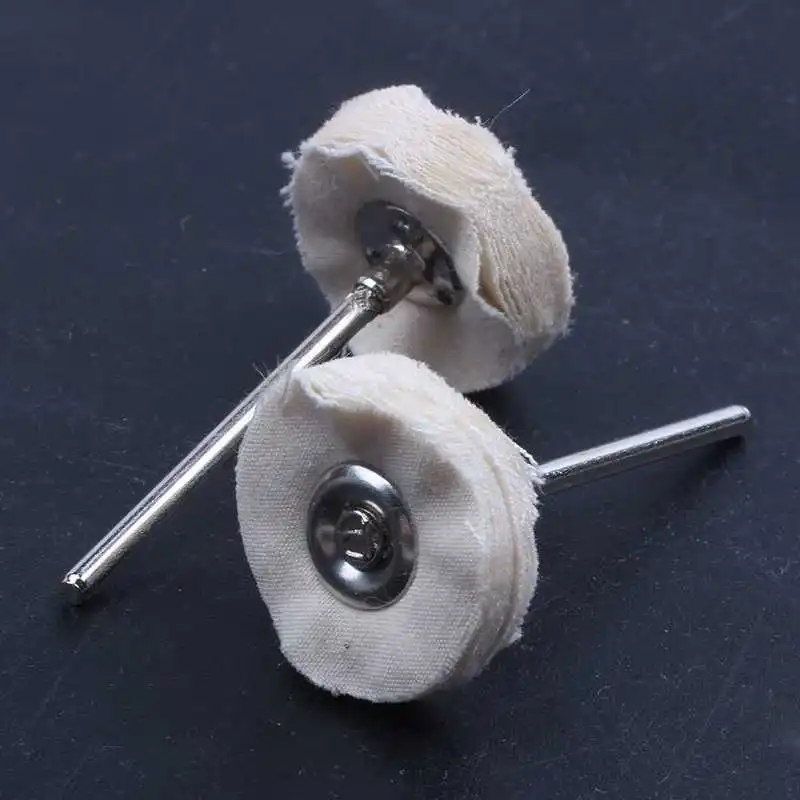 

21mm Dia Cotton Polishing Metal Shank Brush Wheel 20 Pcs