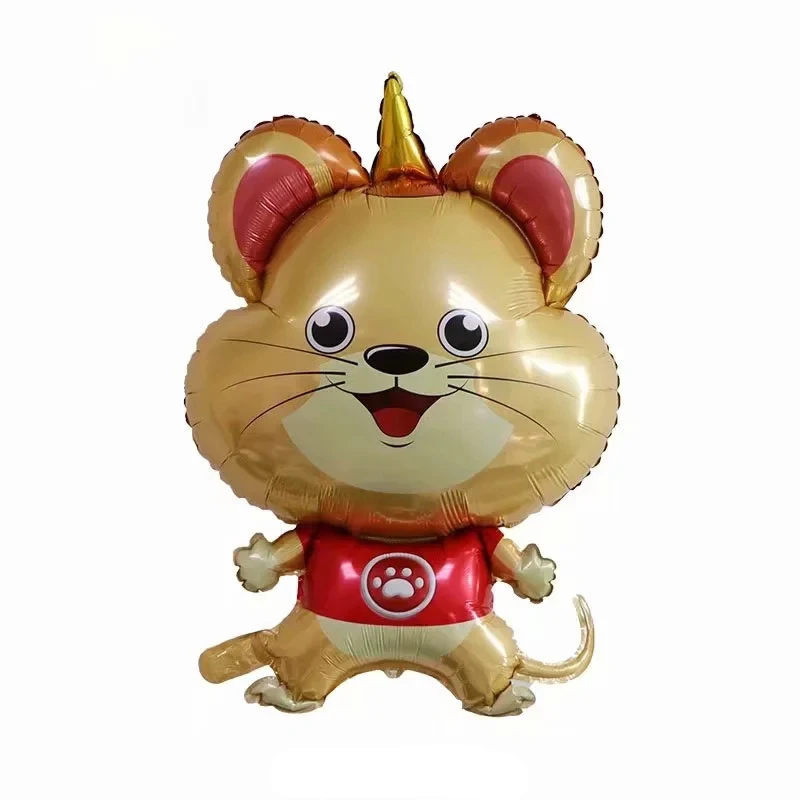 1pc Large Rat Bailey Foil Balloons Happy Birthday Kid Toy Cartoon Mouse Blue Red Party Decor | Дом и сад