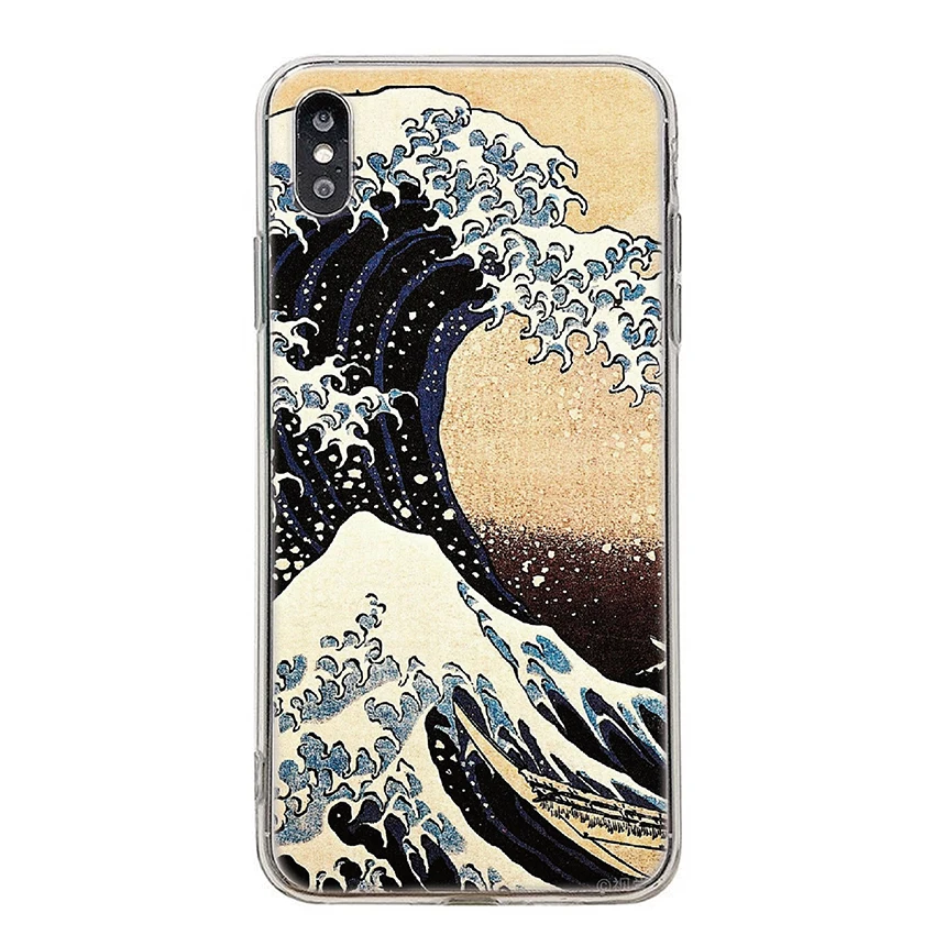 Для OPPO Reno 4 5G 3 pro 4G 2 2Z 10X zoom Cover Fish wave crane окрашенный Мягкий Силиконовый ТПУ защитный