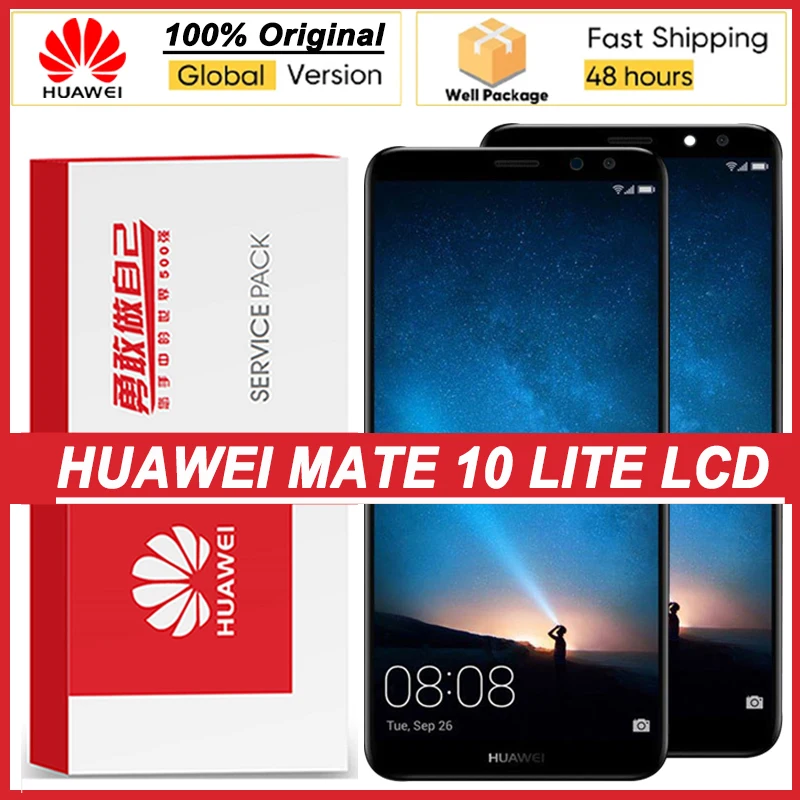 100% Оригинальный 5 9 ''дисплей с рамкой для Huawei Mate 10 Lite ЖК дисплей сенсорным