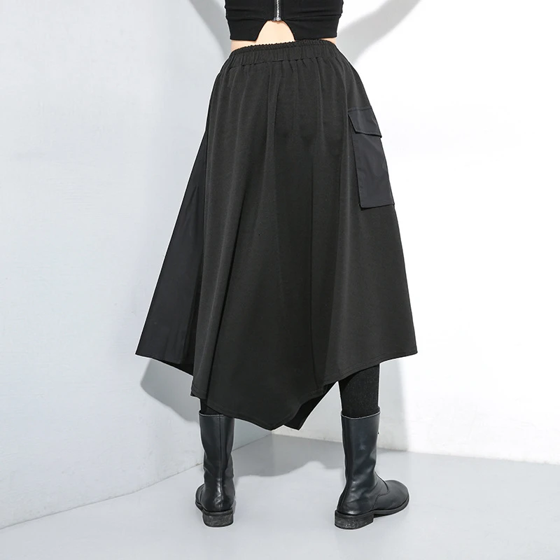 Женская Асимметричная юбка CHICEVER асимметричная средней длины с принтом и высокой