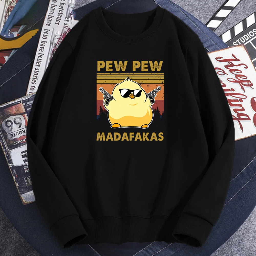 

Pew Pew Madafakas Chicken Men Sweatshirts Autumn Cotton Sports Mens Pullover Cartoon Manga Funny Sweatshirts Autumn Streetwear