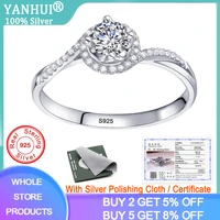free sent certificate 100 real 925 sterling silver ring 1ct lab moissanite diamond jewelry charming style anniversary ring j071