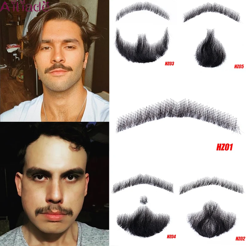 AILIADE кружевная борода для мужчин косплей кружевные невидимые поддельные бороды