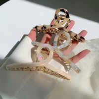 korea acetate large hair claws alloy splicing shark clip for women girls bathing hairpin ins retro grab influence accessories