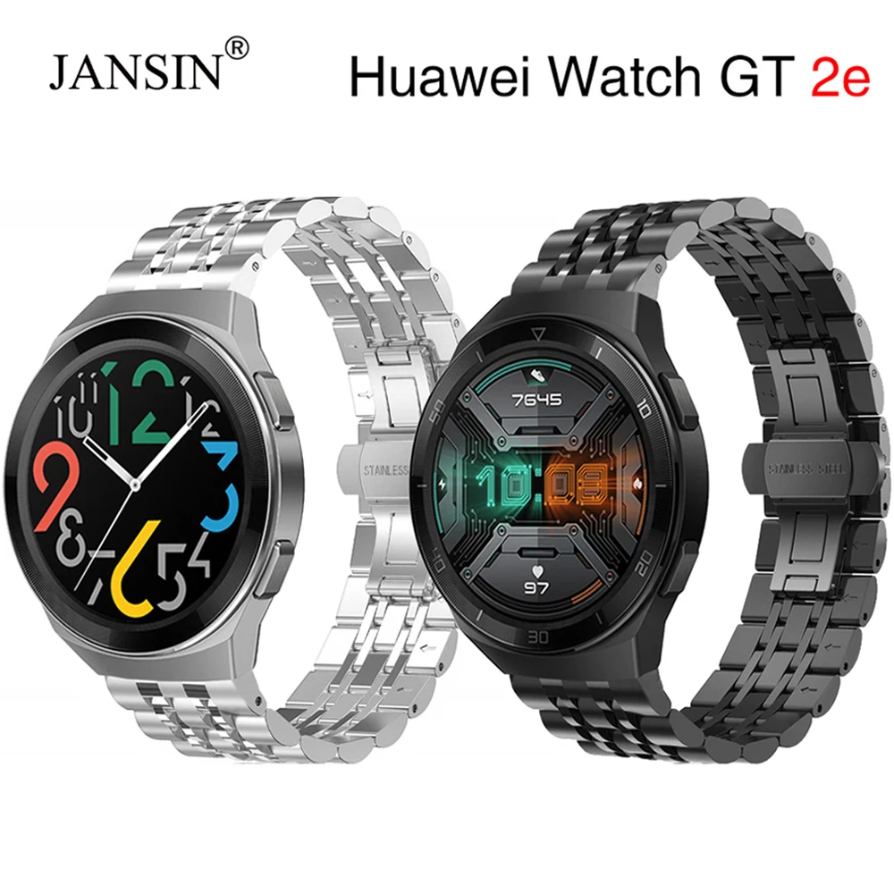 Ремешок металлический для Huawei watch gt 2e сменный Браслет из нержавеющей стали 46 мм