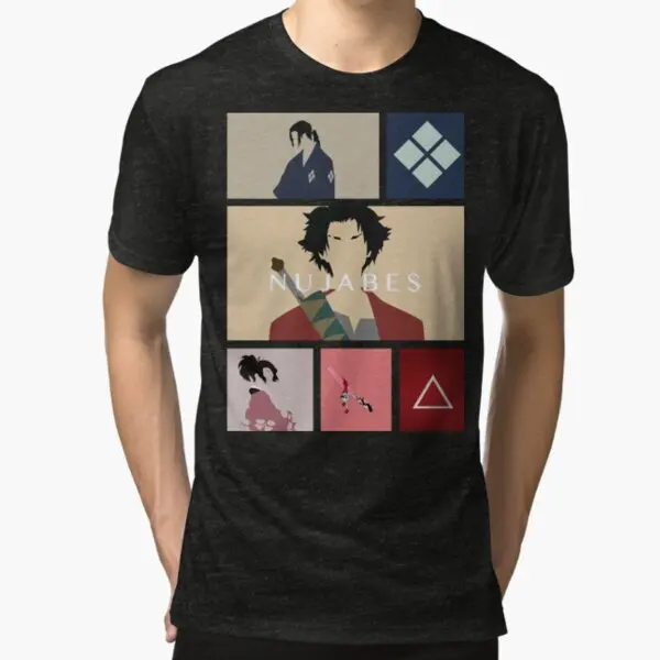 Самурай Чамплу 100% хлопок с коротким рукавом мужская футболка Повседневная