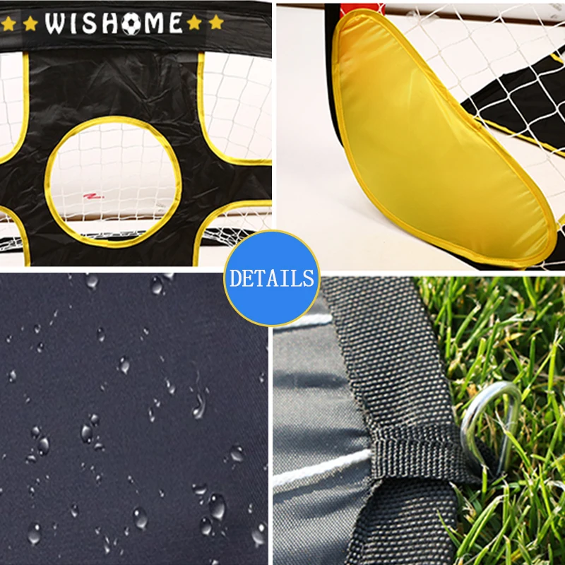 WISHOME складные футбольные цели для заднего двора Детская футбольная сетка