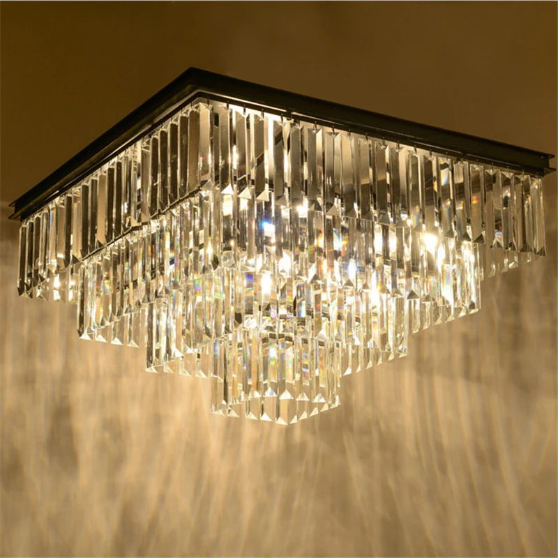 

Modern Vintage Crystal Ceiling Light Flush Mounted Ceiling Light for Home and Hotel Decoration