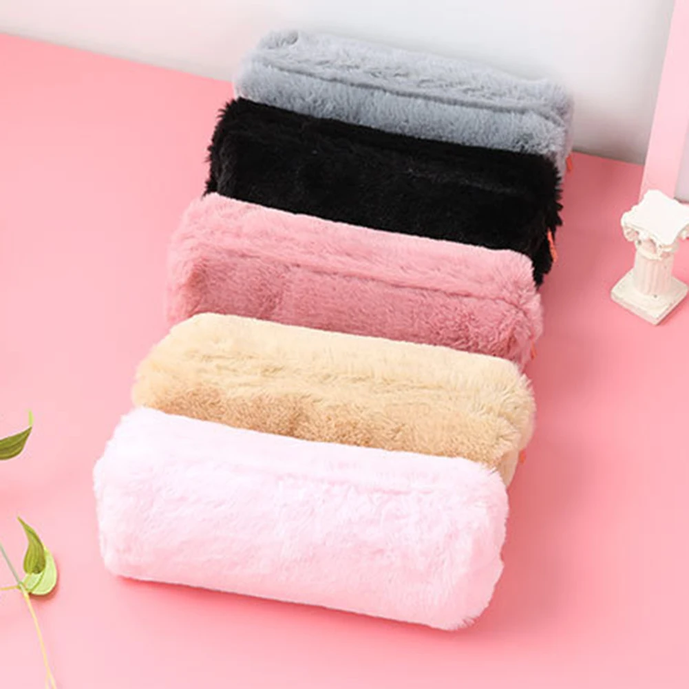 

Красочный плюшевый милый чехол для карандашей, школьная сумка, Канцелярский чехол для карандашей, милые школьные принадлежности для девоче...