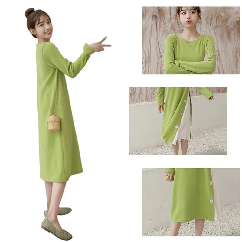 Размера плюс S-4XL платье-рубашка в стиле пэчворк женские весенние свободные штаны