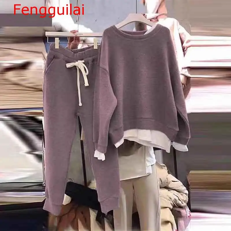 Женские повседневные комплекты в Корейском стиле Осень зима 2020 новинка худи