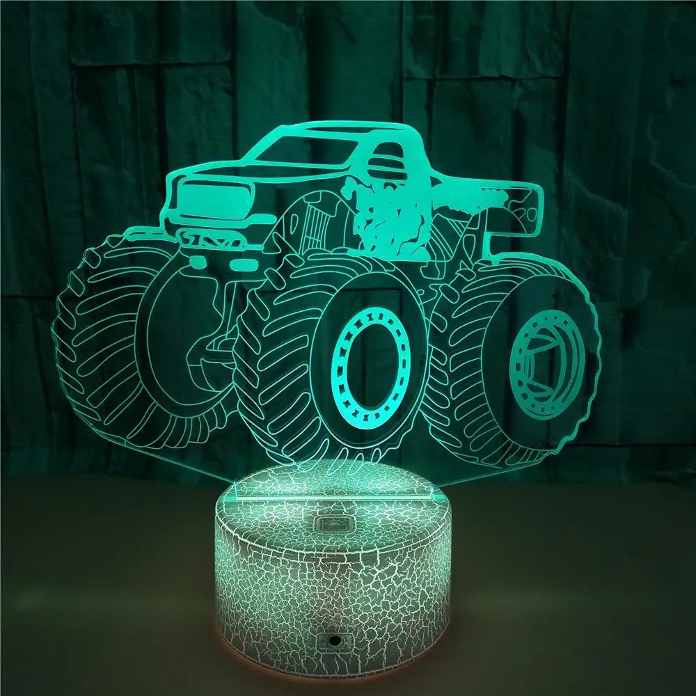 3d ночник в виде трактора лампа для спальни прикроватный столик с дистанционным