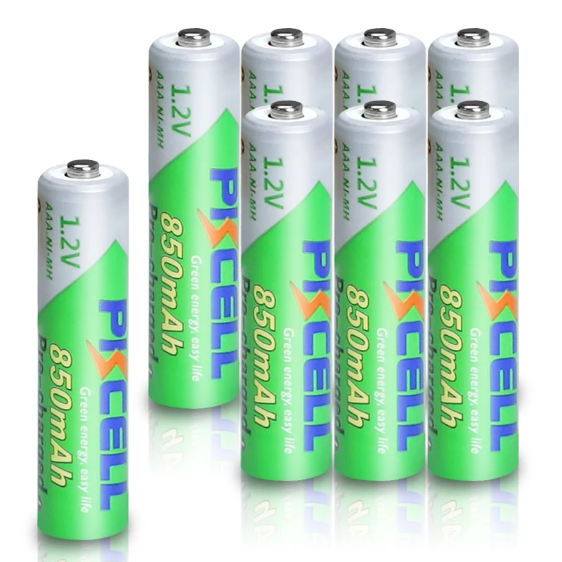 

8pcs PKCELL 850mAh 1.2V Ni-MH AAA Rechargeable Battery Low Self-Discharge Batteries for Digital camera video game