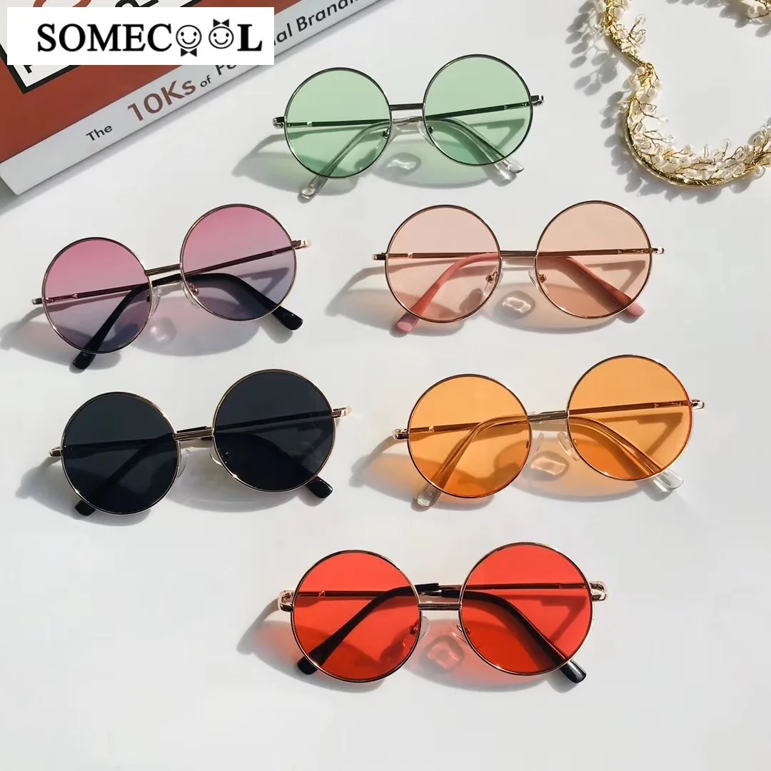 Новинка 2020 брендовые винтажные Круглые Солнцезащитные очки для детей