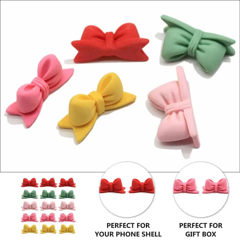 

20pcs DIY Bowknots Resin Bowknots Phone Shell Bows DIY Handicraft Accessory