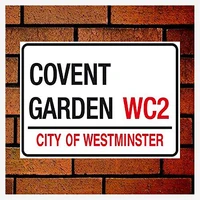 covent garden retro metal sign 8x12 wall decor
